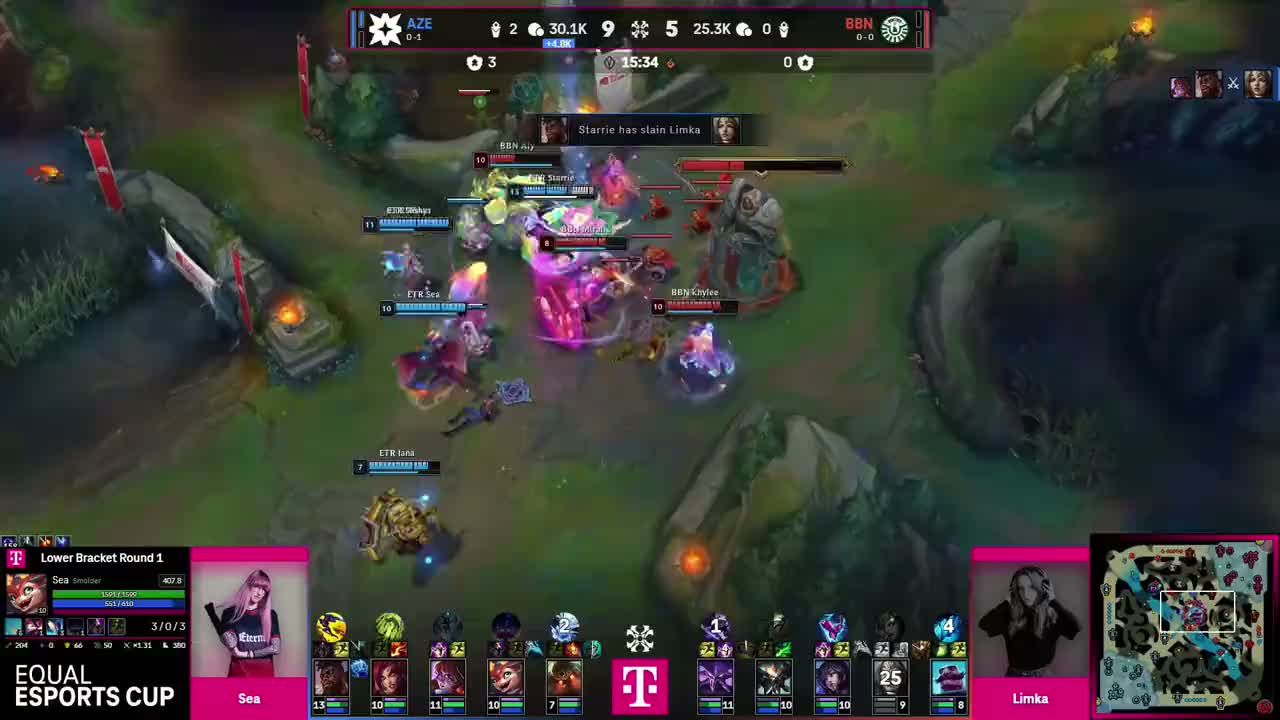 Equal Esports Cup broadcast featured on the middiff homepage